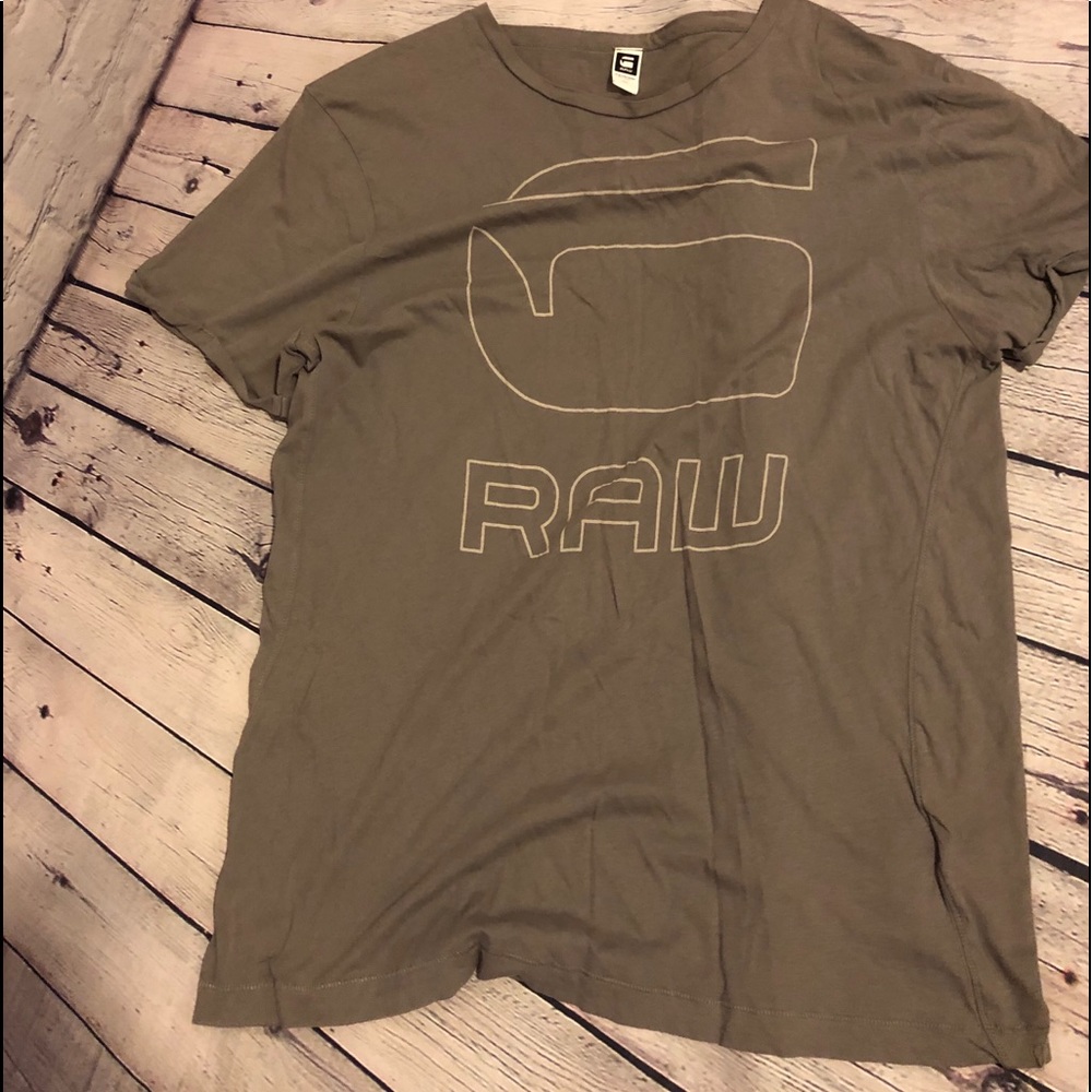 Raw men’s short sleeve T-shirt grey size large